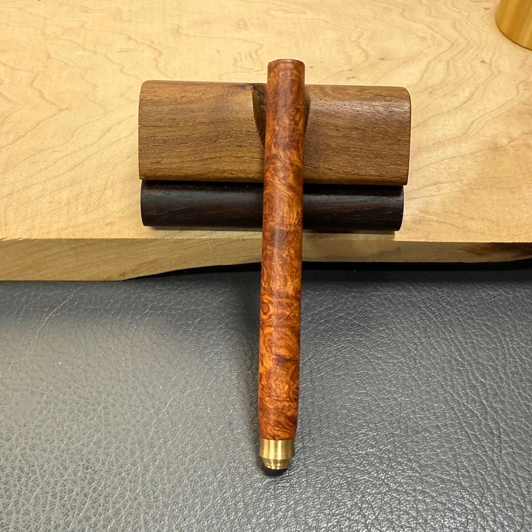 ◉プリンプリンω　147本花梨瘤PG-5用カスタム木軸　低重心ダブルR真鍮