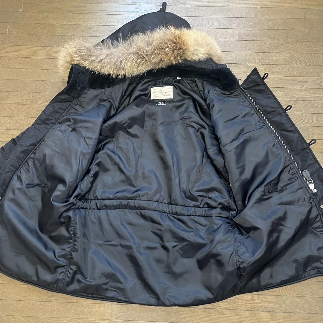 【極美品・2XL】AVIREX N-3B ブラック フライトジャケット