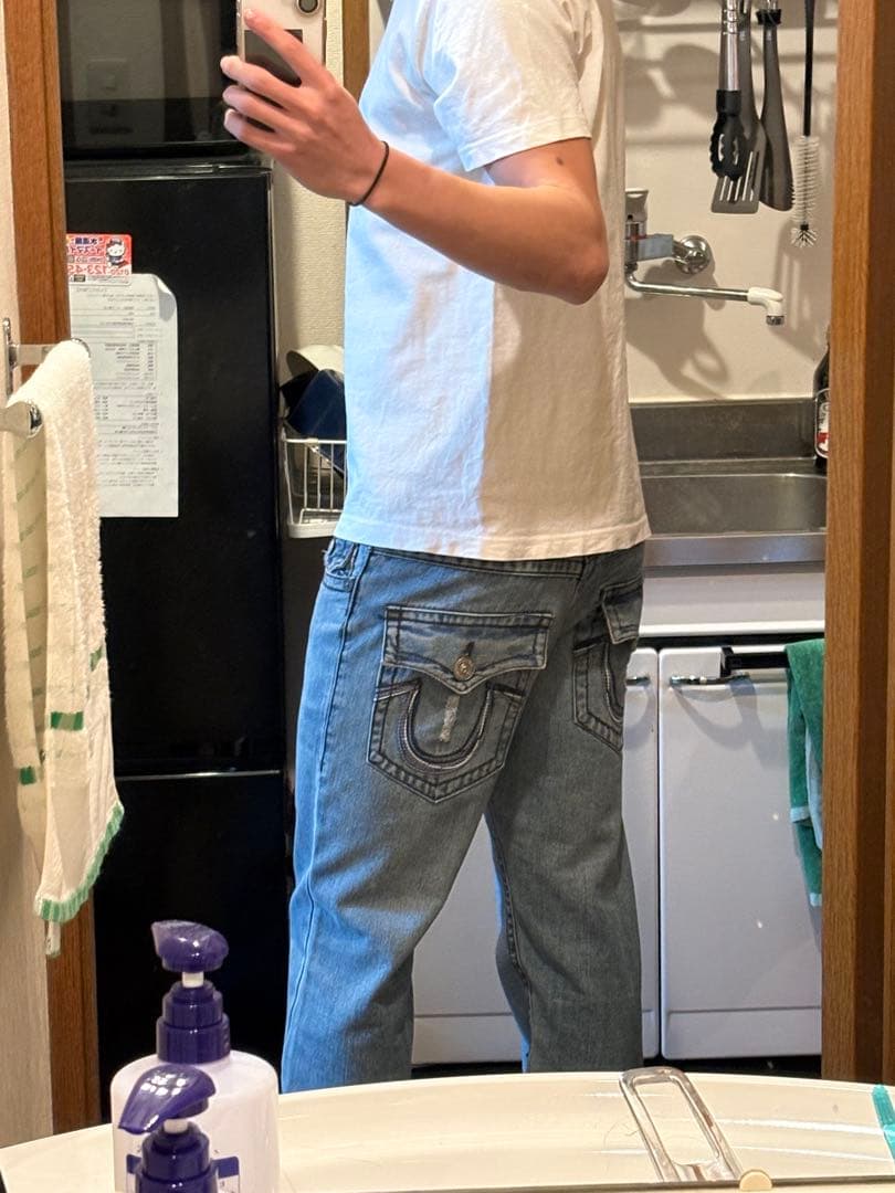 ブーツカットデニム・ライトブルー