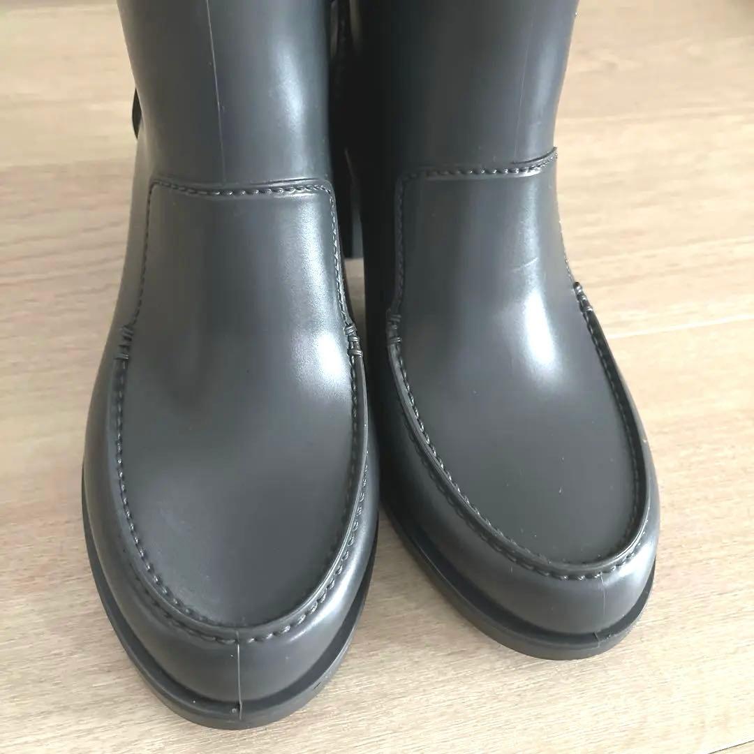 フェラガモガンチーニ レイン ブーツ ロング イタリア製　チャコールグレー