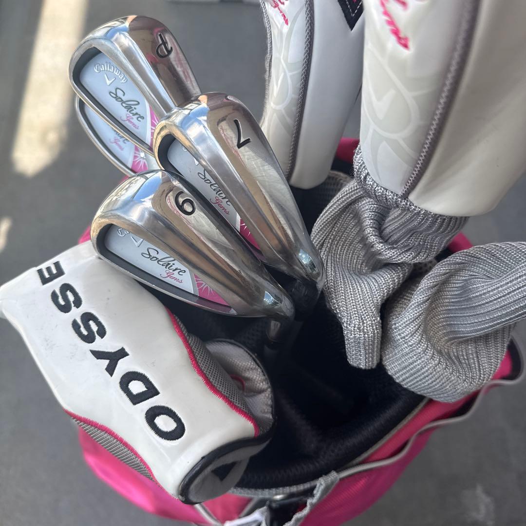 キャロウェイソレイル ジェムズ8本.Dr.5w.アイアン.パターキャディバッグ
