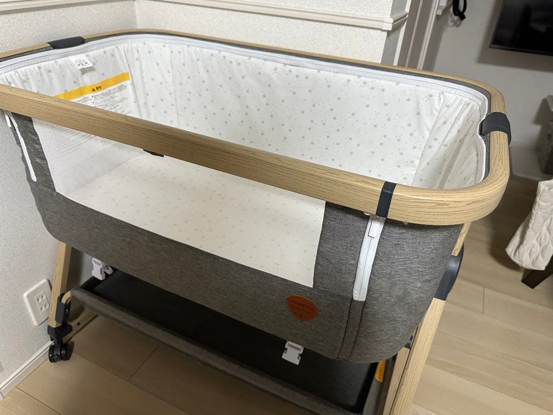 コンパクトベビーベッド メッシュサイド付き 3/18まで限定