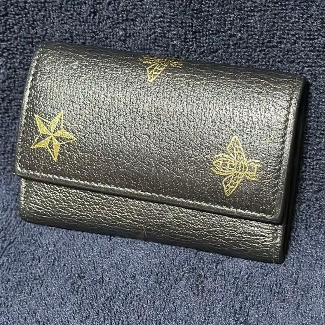 GUCCI キーケース 蜂 ビー 6連 スター レザー
