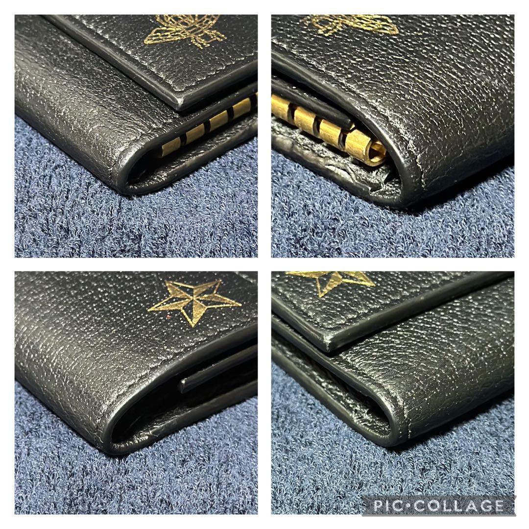 GUCCI キーケース 蜂 ビー 6連 スター レザー