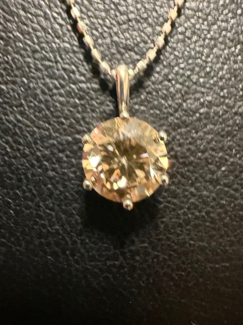 セ-ル商品価格❣️PT999ブラウンダイア1. 0ct ペンダントトップ