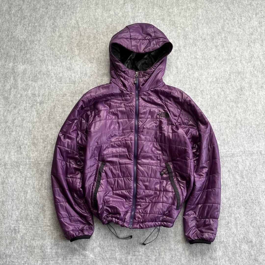 ノースフェイス ドローコード ダウンジャケット Y2K テック 短丈 光沢