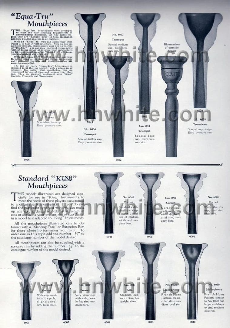 H.N.White 34トランペットマウスピース KING 100年ヴィンテージ