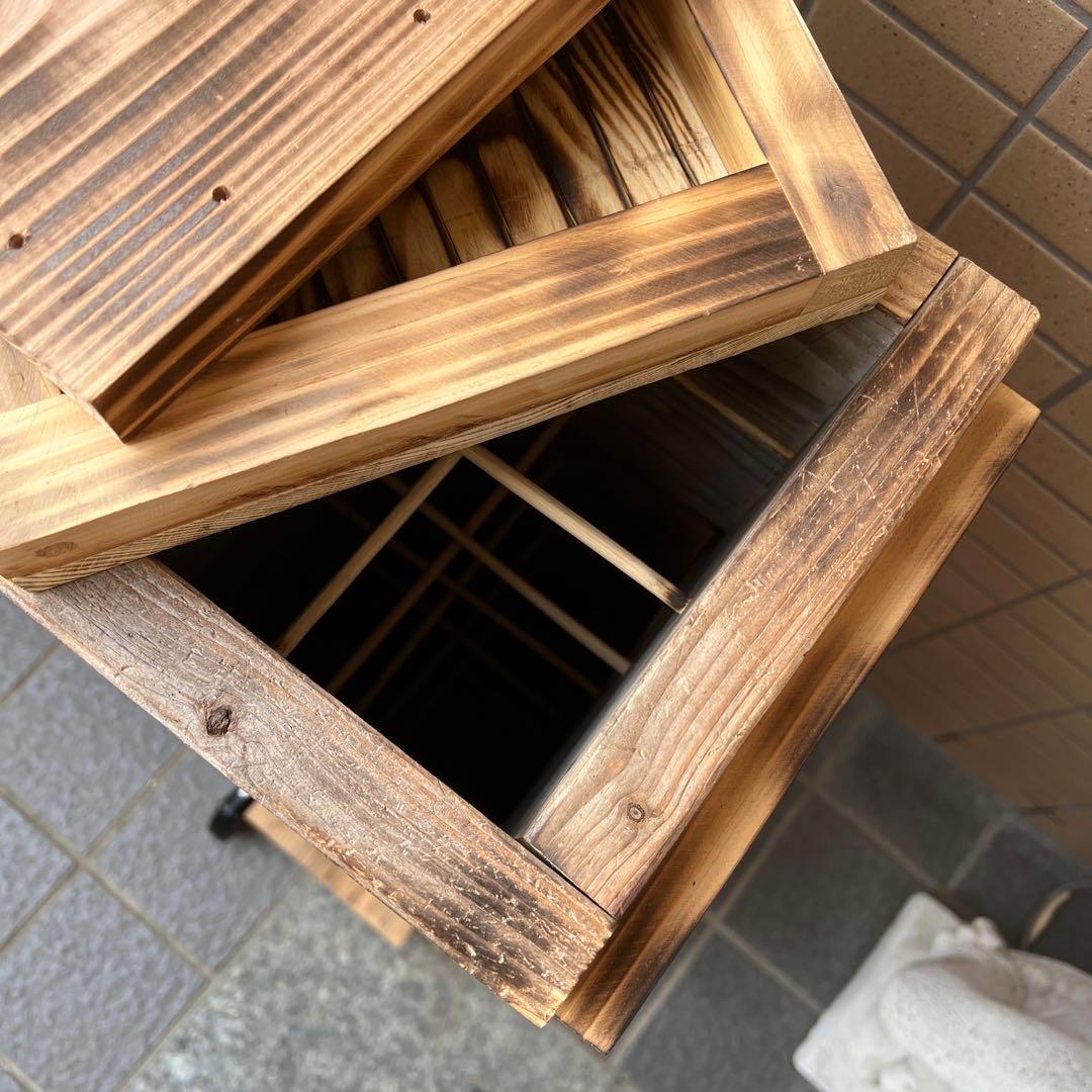 日本ミツバチ重箱式巣箱　手作り　6段　　　505