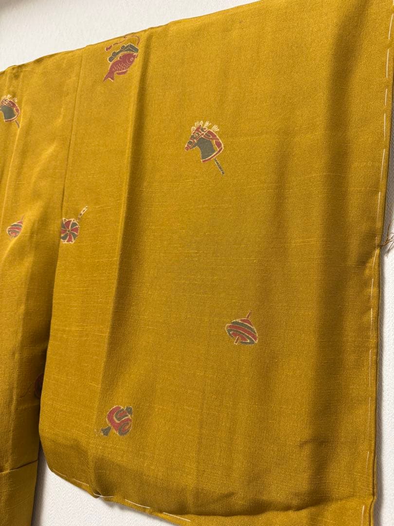 【銘品新品】西陣老舗機元「名匠 菱屋六右エ門謹製」長襦袢「風通御召織 紬糸併用」