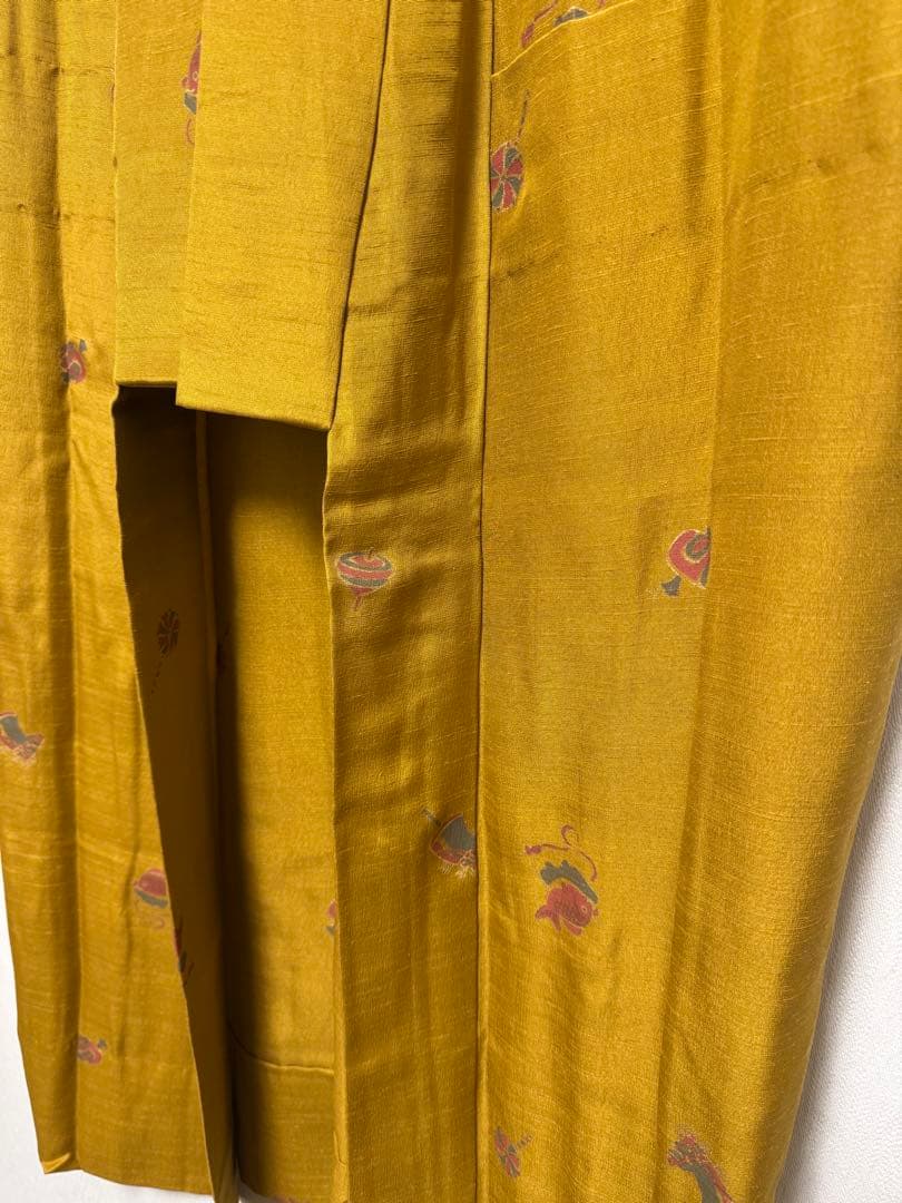 【銘品新品】西陣老舗機元「名匠 菱屋六右エ門謹製」長襦袢「風通御召織 紬糸併用」