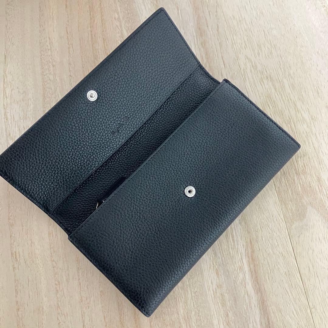 極美品✨agnès b. ✨アニエスベー ✨長財布 ✨黒 ✨フラップ