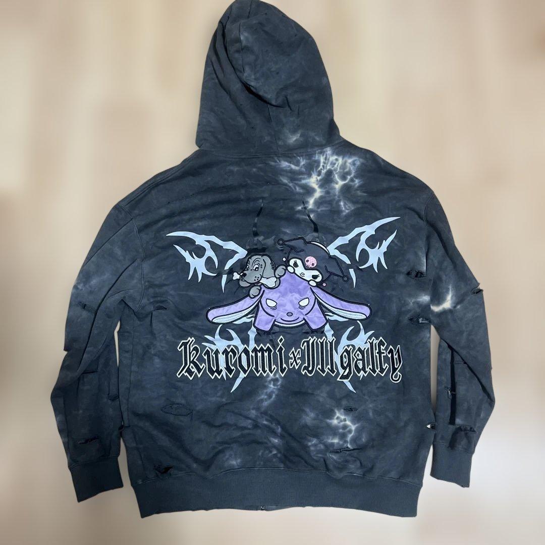 ガルフィー　クロミ　ムラ染めZIPパーカー