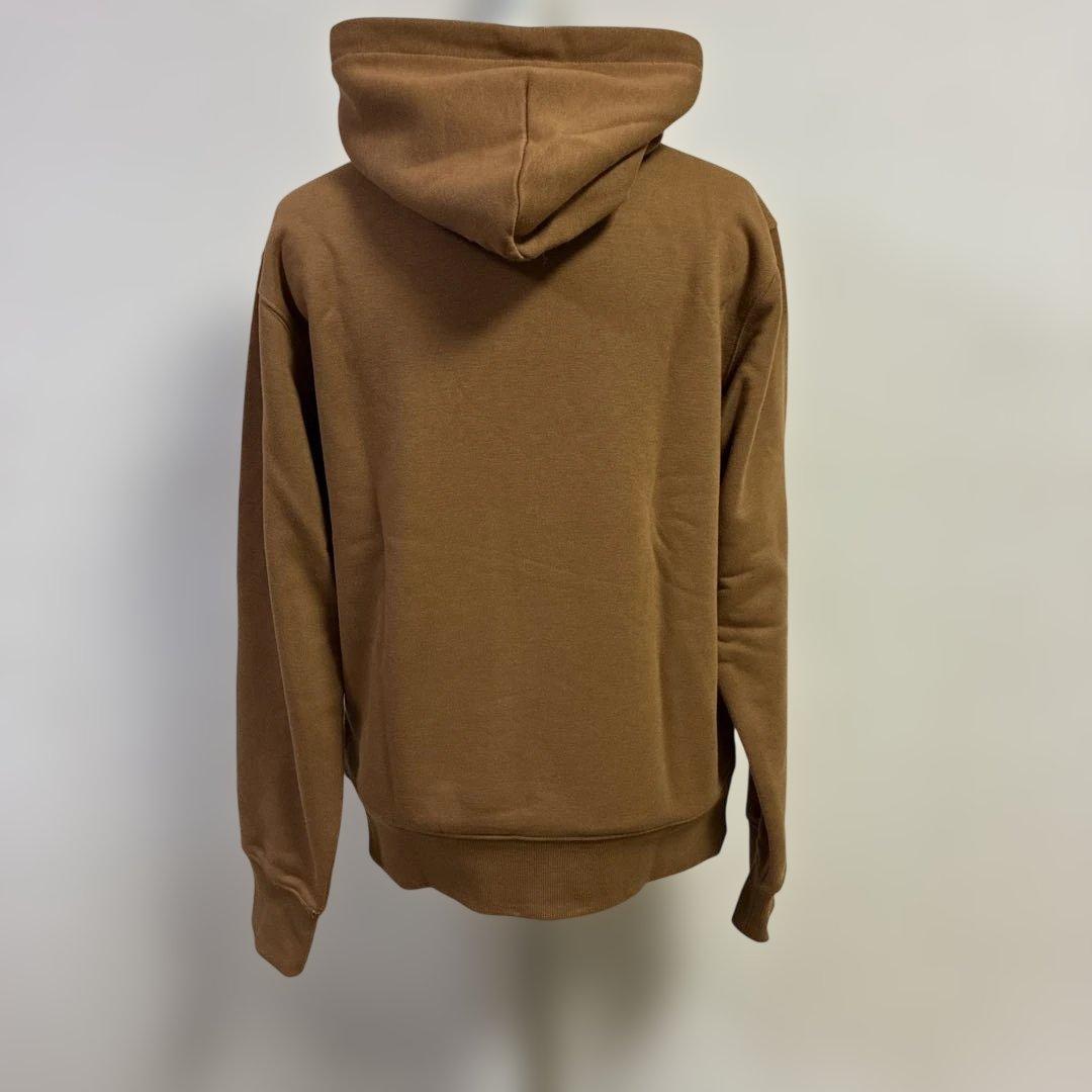 Lacoste デカワッペン　ブラウン フード付きスウェット　ラコステ　パーカー