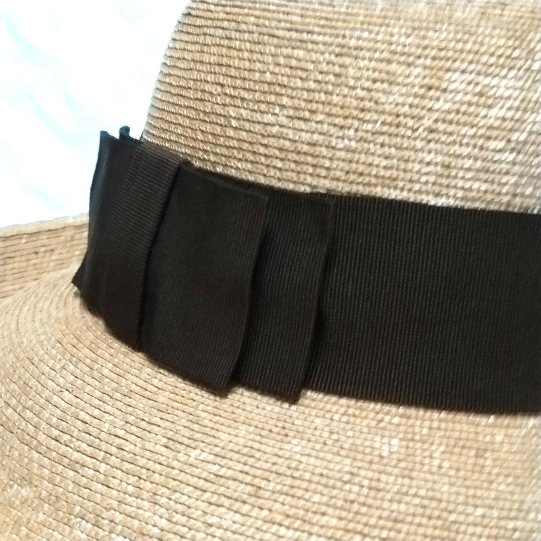 【新品同様】FOXEYブティック　麦わら帽子　ブラウンのおリボン　ストローハット