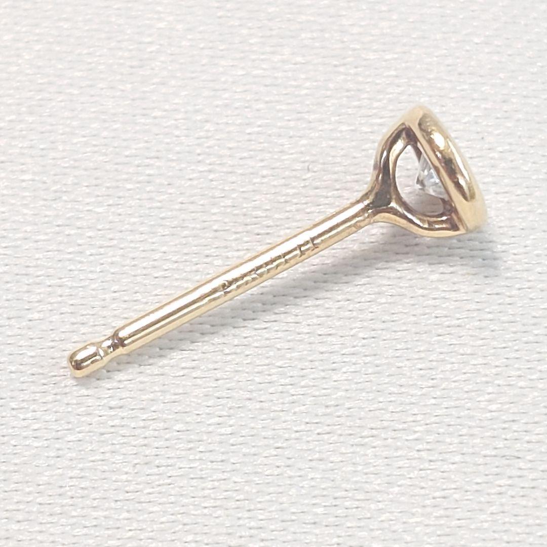 【美品】ティファニー K18 バイザヤード ダイヤ ピアス 片耳用 6477