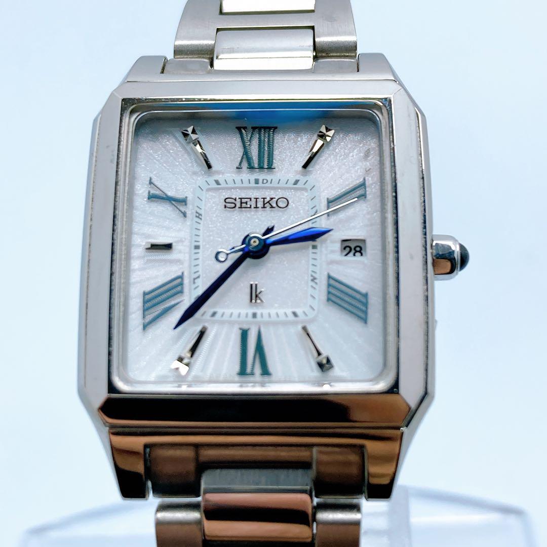 589 セイコー　ルキア　1B22-0CF0 スクエア　ソーラー　腕時計