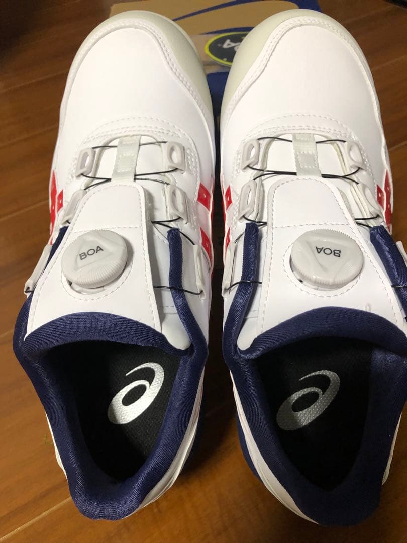 零*様 ASICS BOAシステム安全靴 ホワイト/レッド/ネイビー　【本日限定