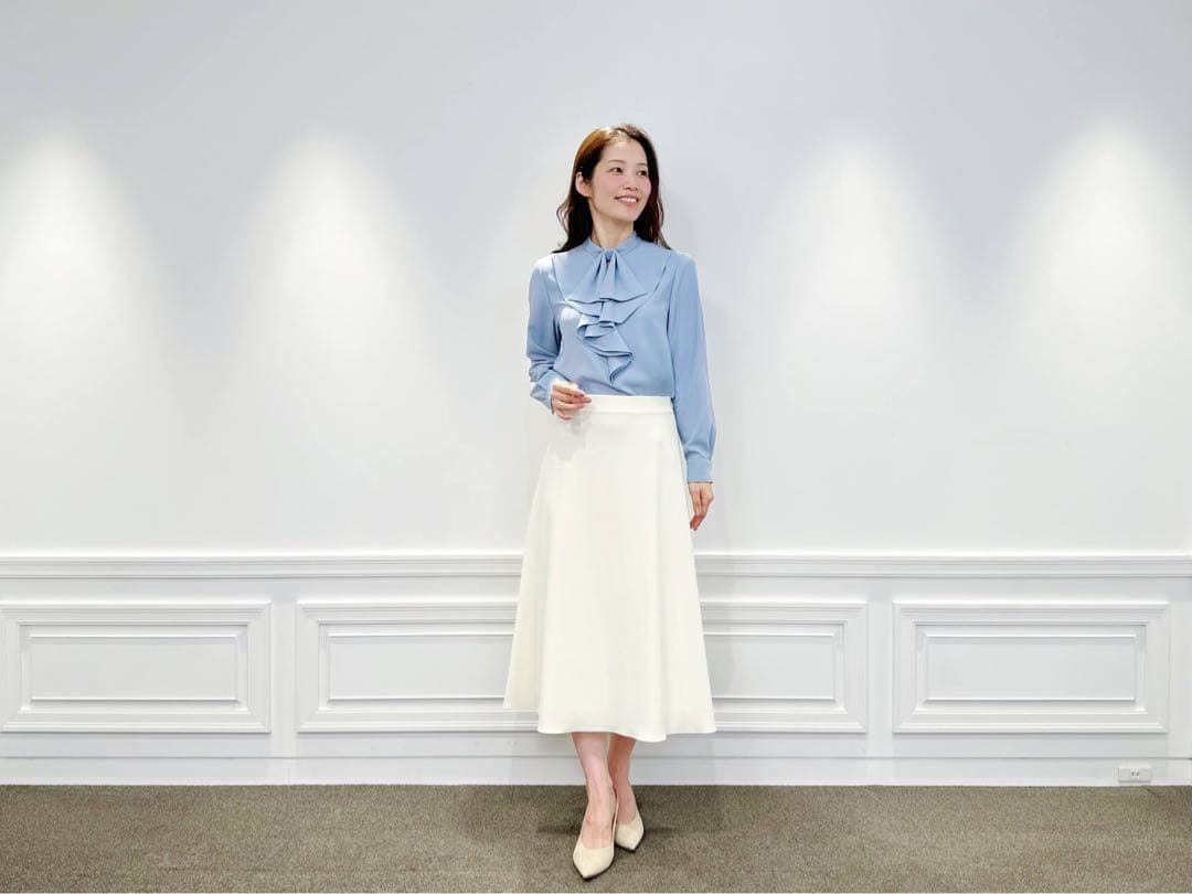 （専用　すずらんさん）エムプルミエ　リボンタイラッフルフリルブラウス