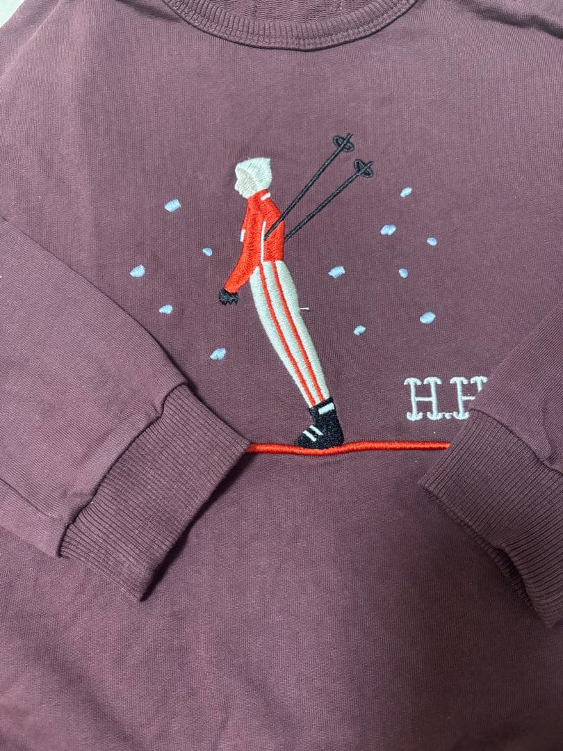 House on the Hill スキー刺繍トレーナー　brown/100