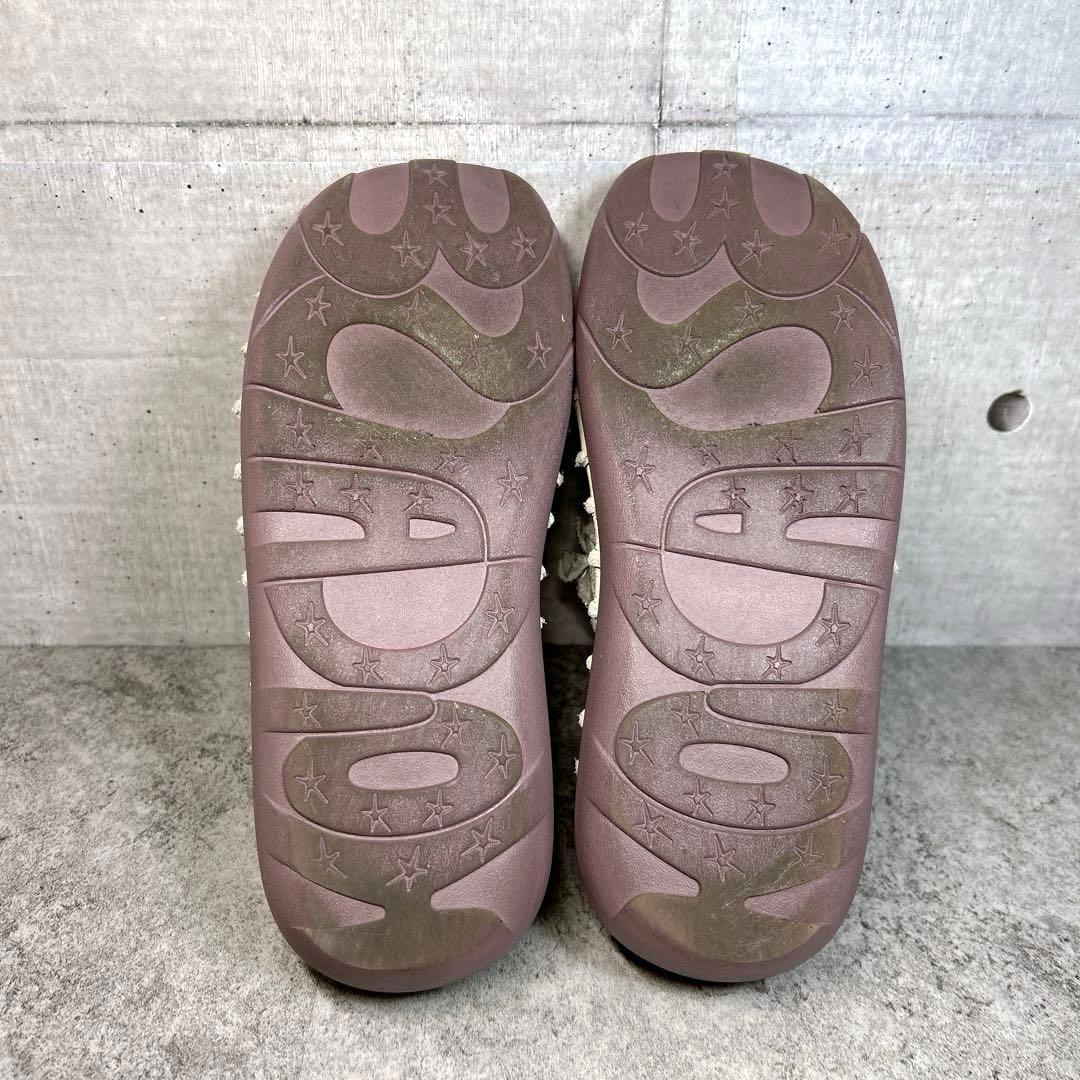 極美品【エスタシオン】お花 レザーメリージェーン/厚底/フラワー/ビジュー/幅広