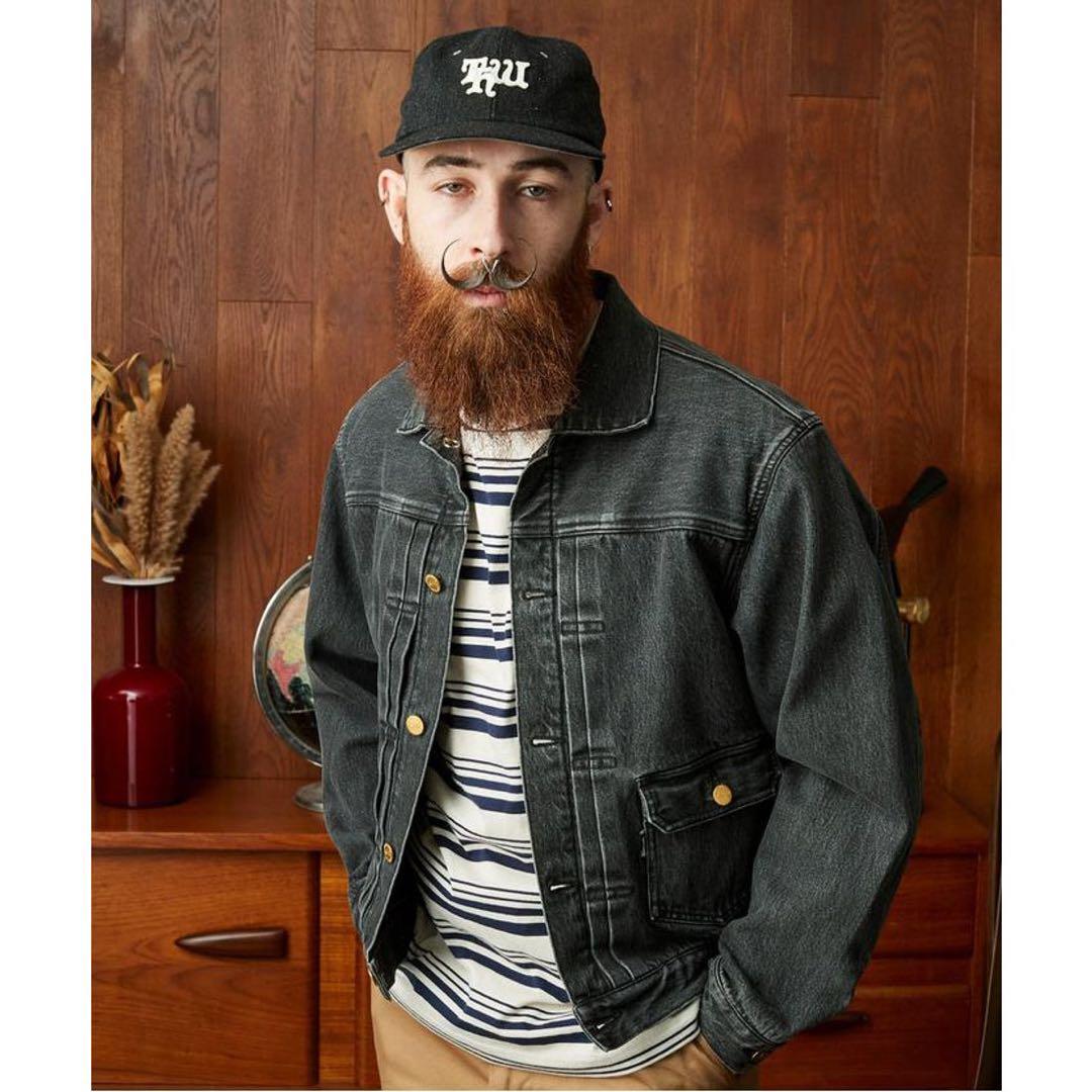 schott ブラックデニムジャケット