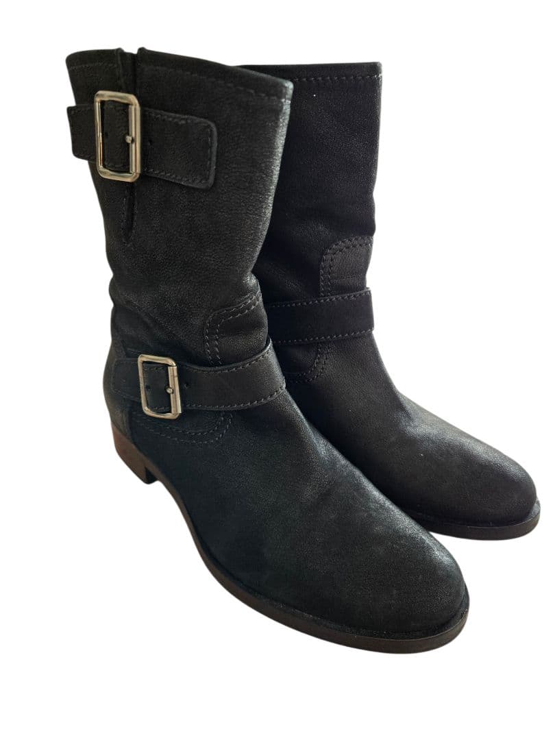 美品・箱付き miumiu ミュウミュウ レザー エンジニアブーツ 23.5㎝