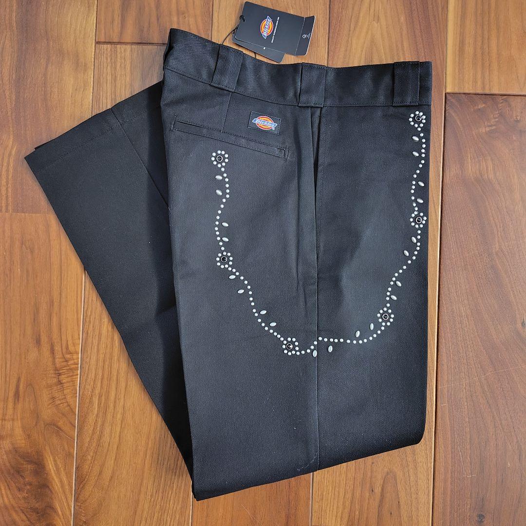 黒ディッキーズ874スタッズカスタム■W32×L30キムタク木村拓哉HTC