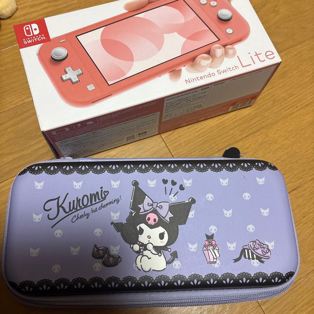 Nintendo Switch Lite コーラルとケース