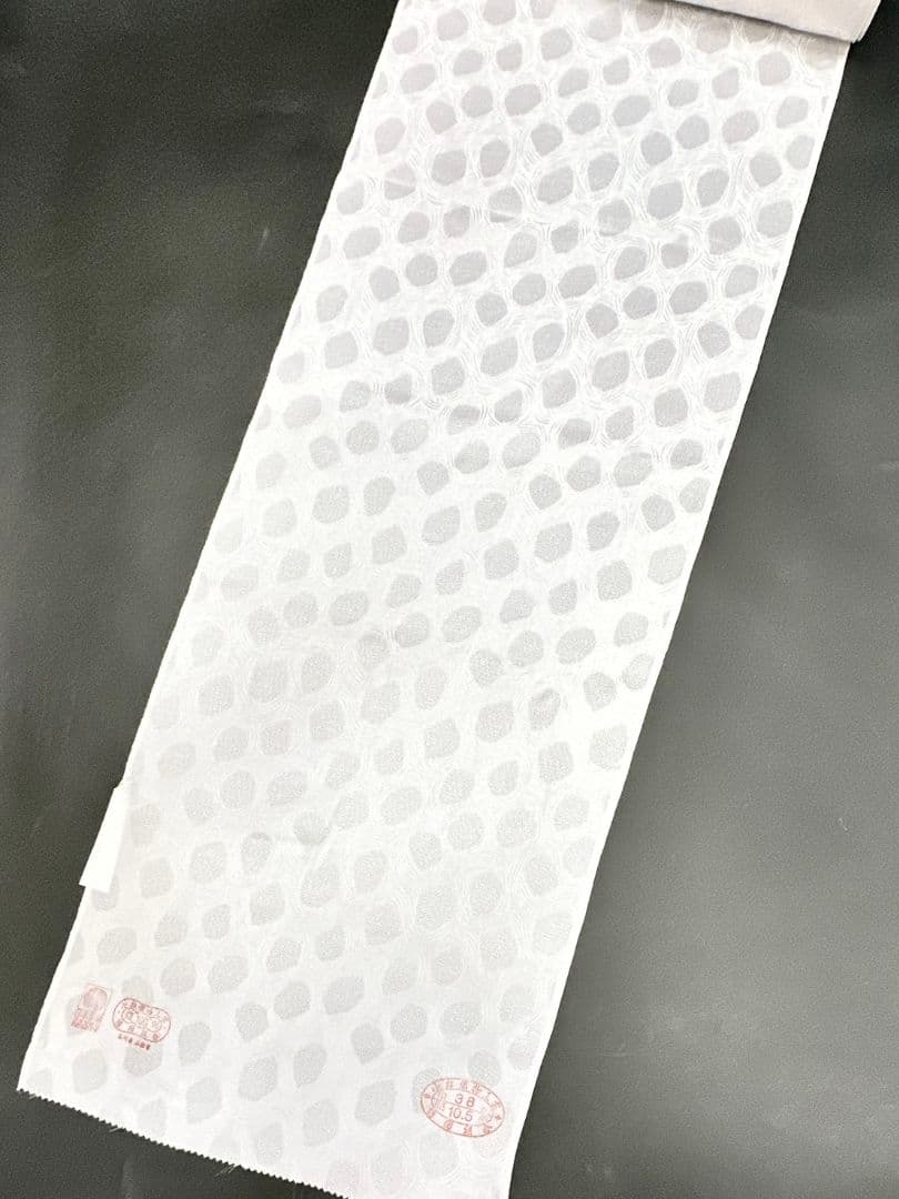 ❗️出品削除ご案内❗️小松織　紋紗長襦袢　正絹紗長襦袢反物　夏長襦袢　単衣長襦袢