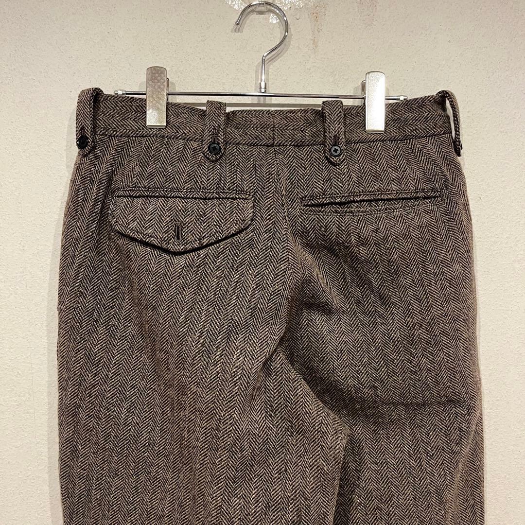 【美品】kolor 08AW ヘリンボーンストライプパンツ ブラウン