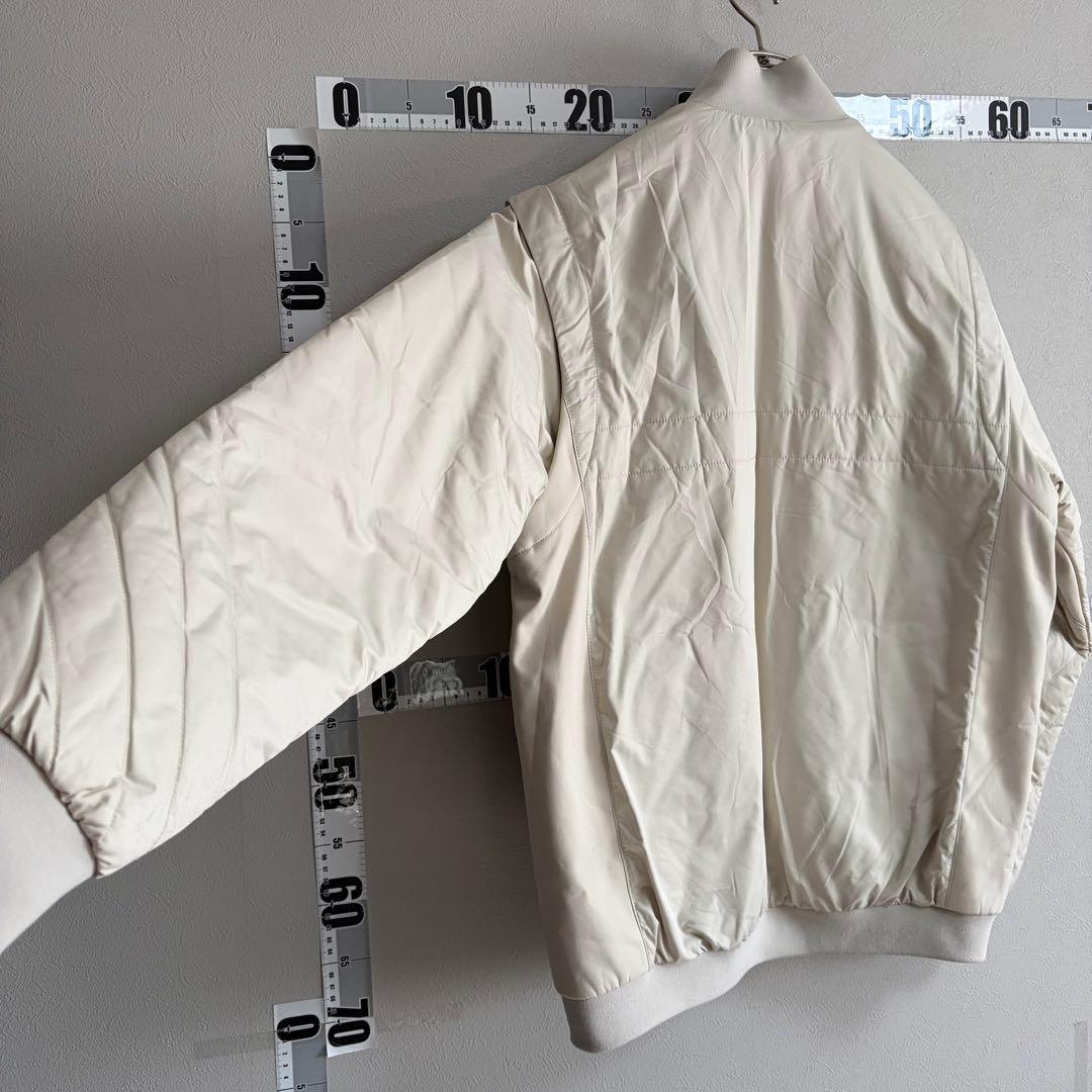 L 白 ナイキ NIKE golf ゴルフ ジャケット ブルゾン 袖取り外し可能