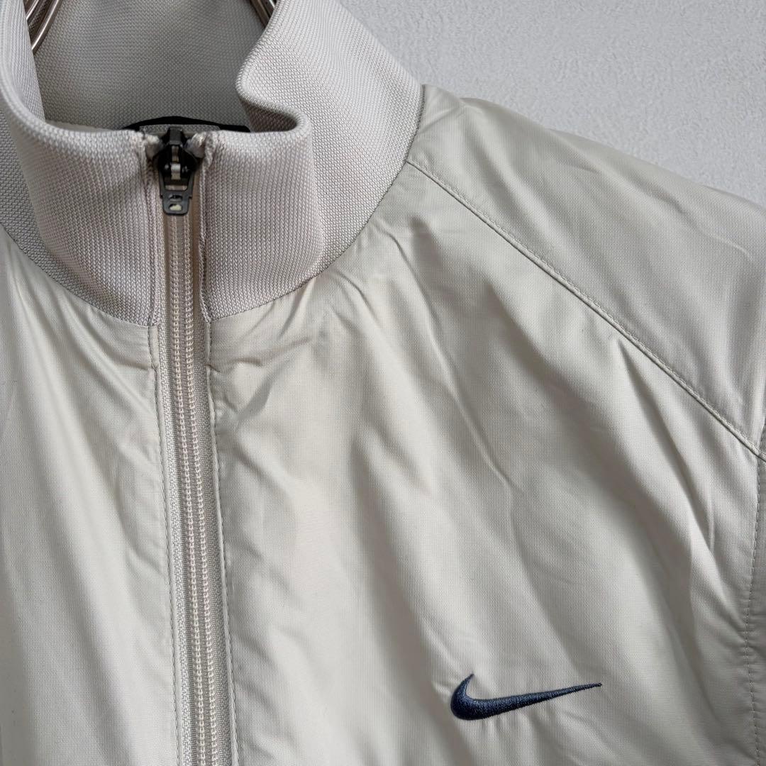 L 白 ナイキ NIKE golf ゴルフ ジャケット ブルゾン 袖取り外し可能