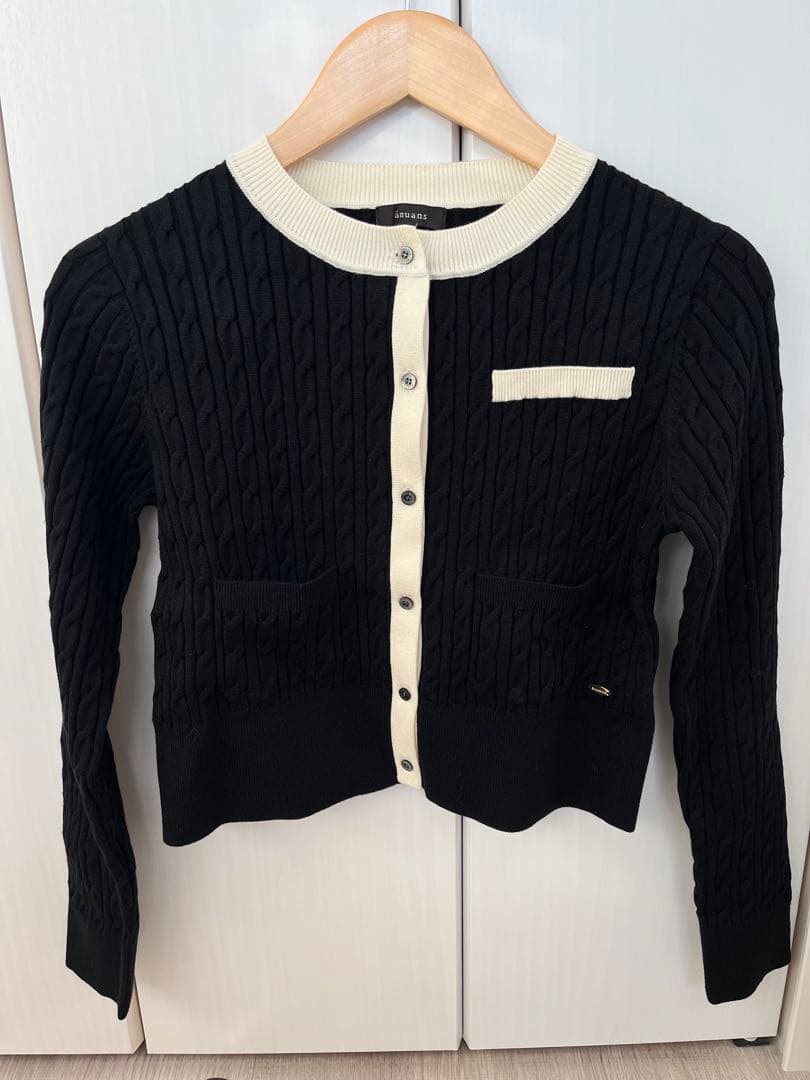 とん⭐︎anuans⭐︎新品リトルケーブルニットカーディガン