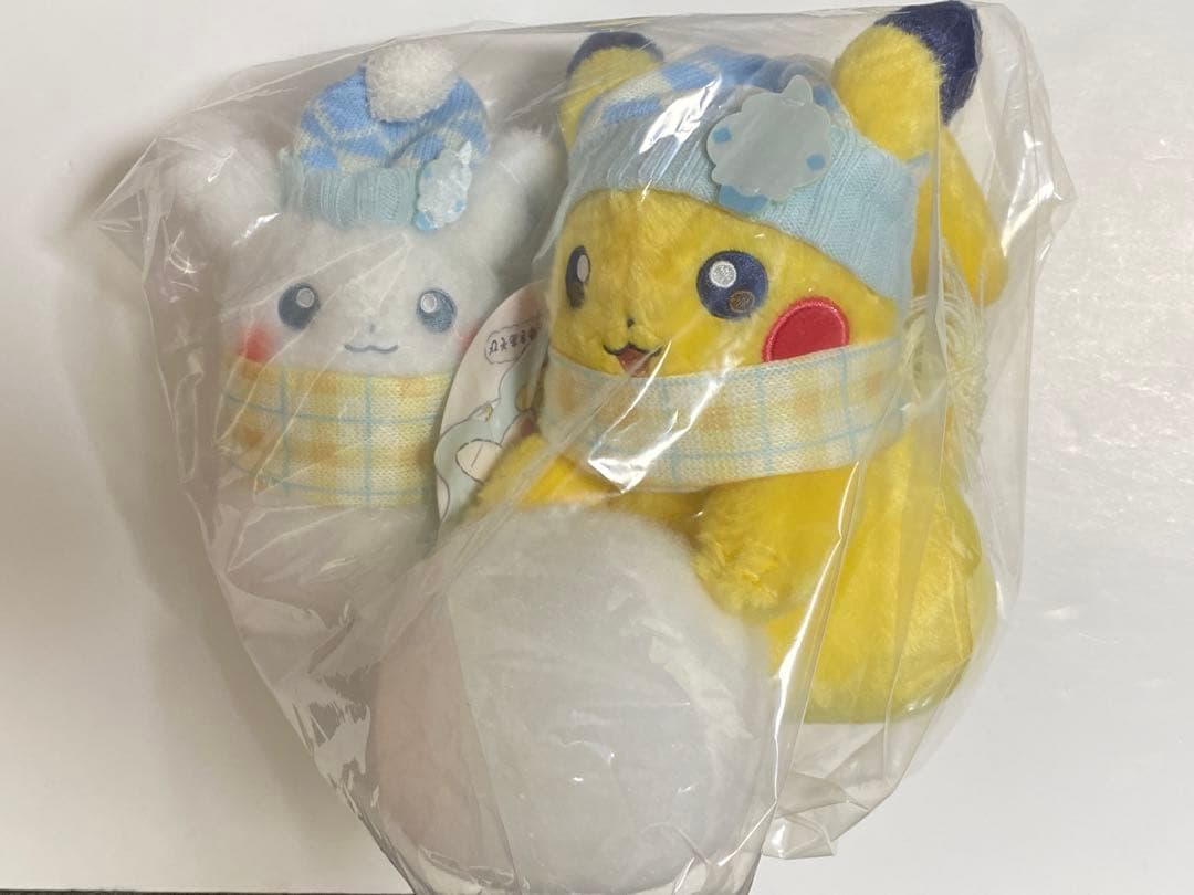 【匿名配送】ポケモン ぬいぐるみ ピカチュウとゆきあそび 2点セット