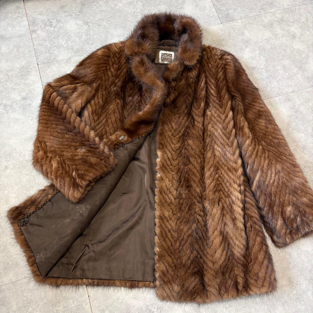 SAGA MINK サガミンク ミンクファーコート ロングコート 毛皮 11
