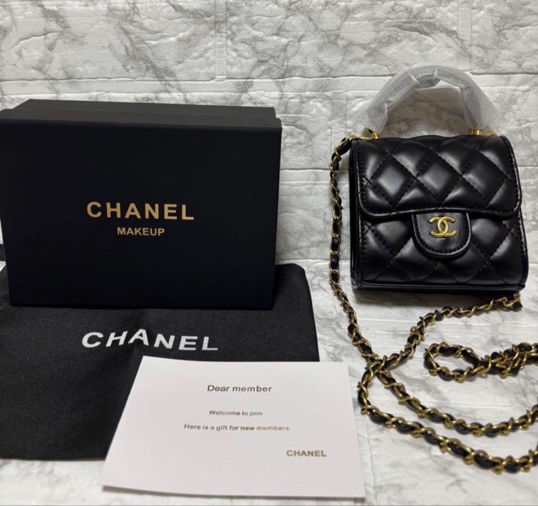 CHANEL MAKEUP ショルダーバッグ ポーチ チェーン キルティング