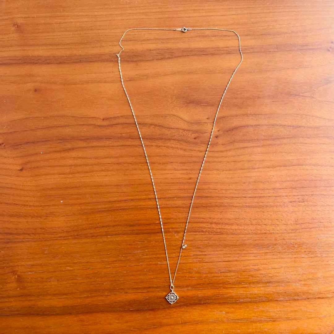 agete K10 アラベスクダイヤ　ロングネックレス　2WAY仕様