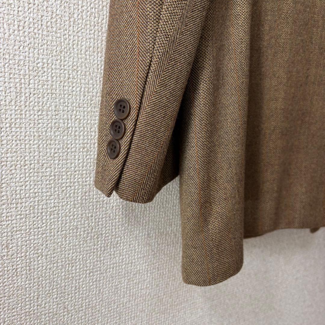 【美品】ブルックスブラザーズ ヘリンボーン ジャケット 茶 42REG L〜XL