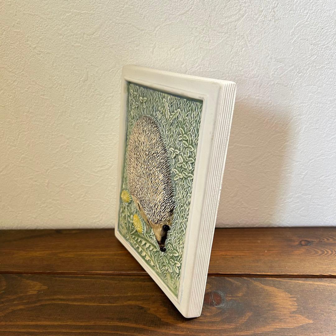 pa-pul　ステファン・ジョンソン WWF ハリネズミ　陶板20cm