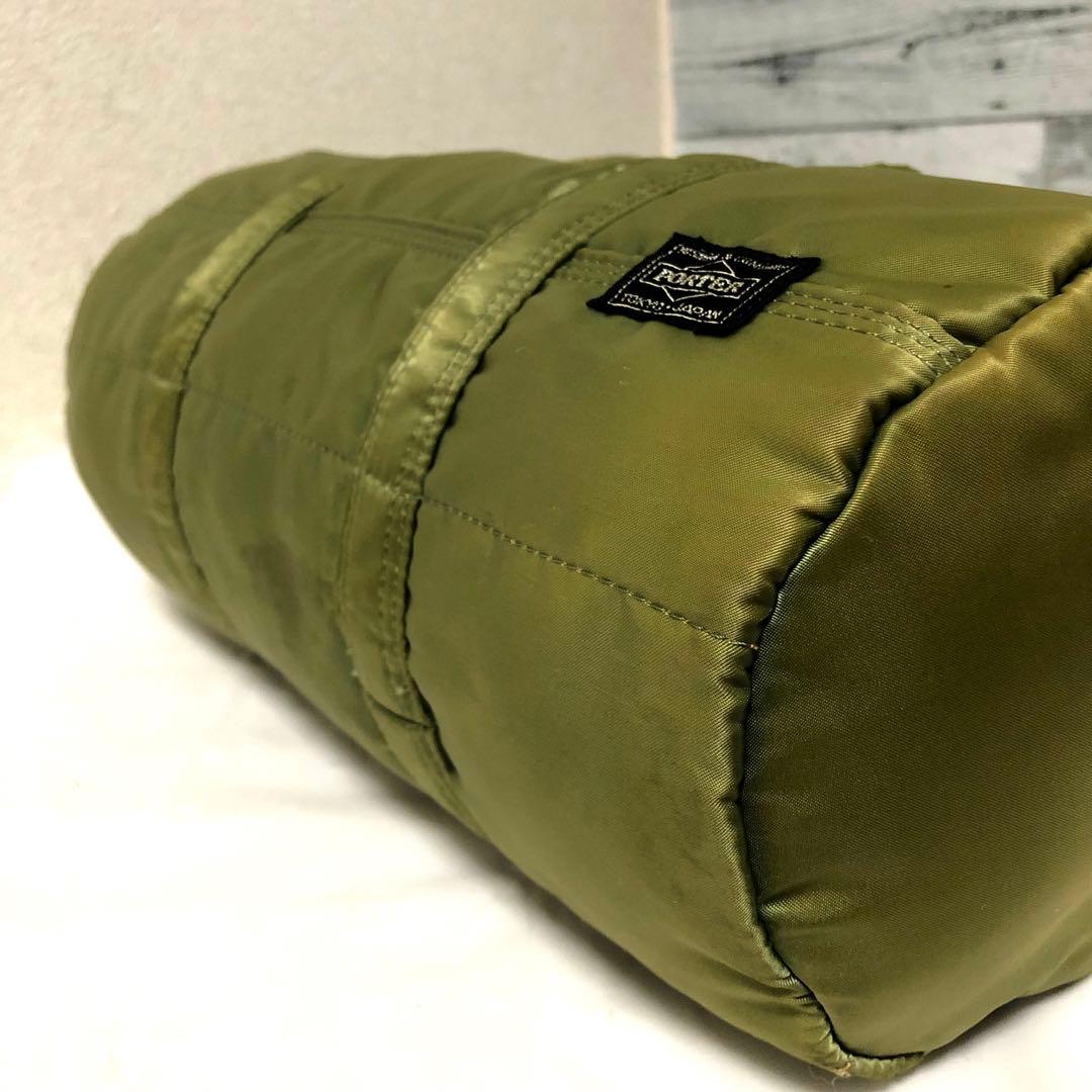 人気✨美品 ポーター タンカー ダッフル ドラム ミニボストンバッグL セージ