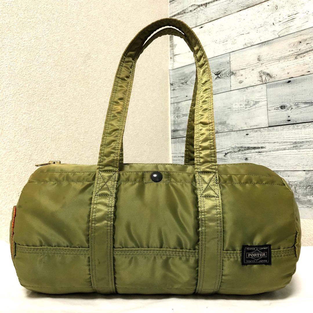 人気✨美品 ポーター タンカー ダッフル ドラム ミニボストンバッグL セージ