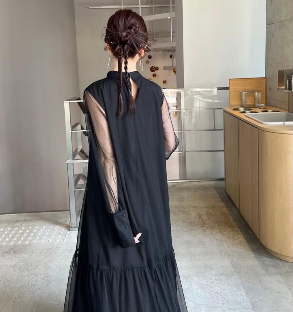 CAPRICIEUX LE'MAGE チュールハイネックワンピース　オケージョン