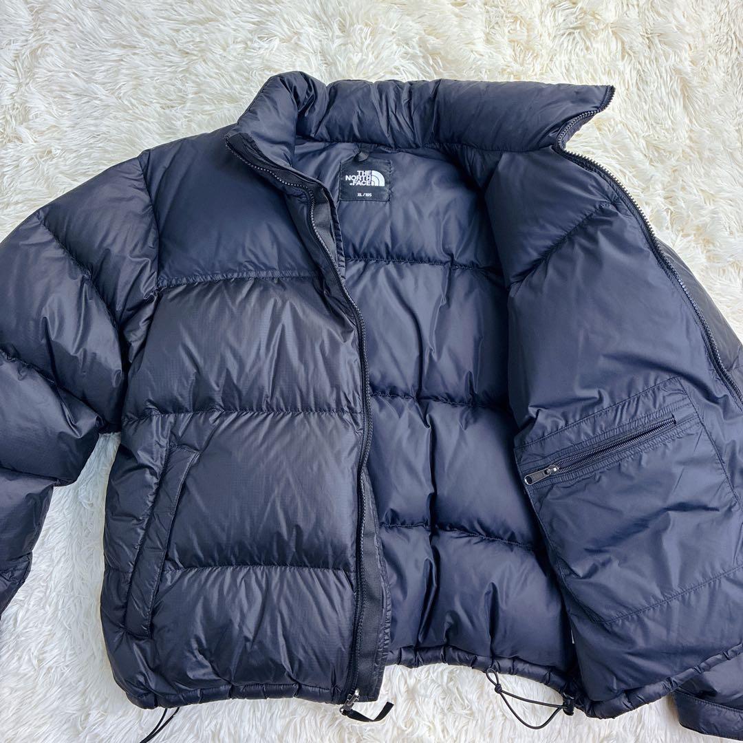 【美品】ノースフェイスダウンジャケット　ヌプシ　ブラックメンズXL 大きいサイズ