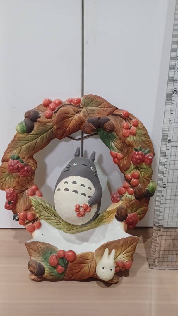 スタジオジブリ となりのトトロ 陶器製 リース置物 秋の収穫 廃番 レア