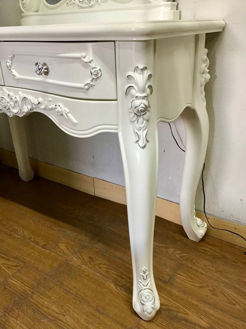 管281☆イタリア製☆アンティーク☆姫系☆ロココ調☆ドレッサー☆スツール付き