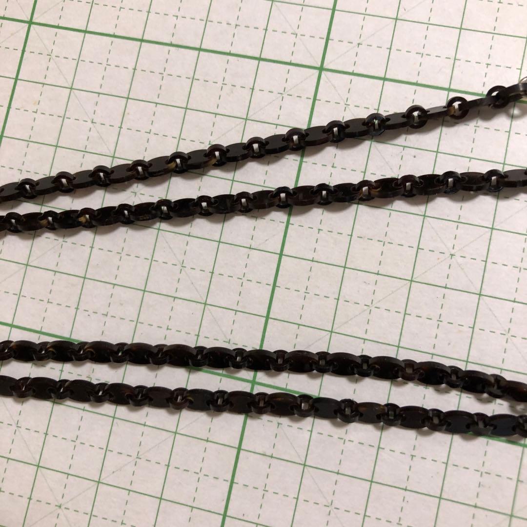 べっ甲　黒甲　メガネチェーン