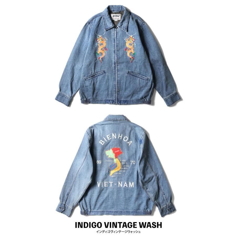 新品＊HOUSTON ヒューストン デニムジャケット ベトジャン XL VW