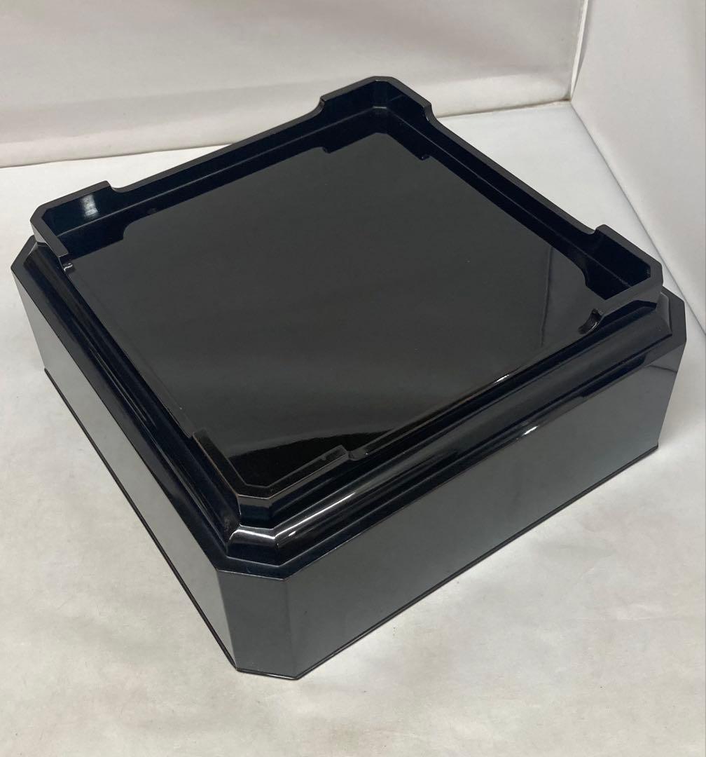 B551b「真塗 四方形菓子器」中村宗哲作　共箱　茶道具　千家十職　黒漆塗