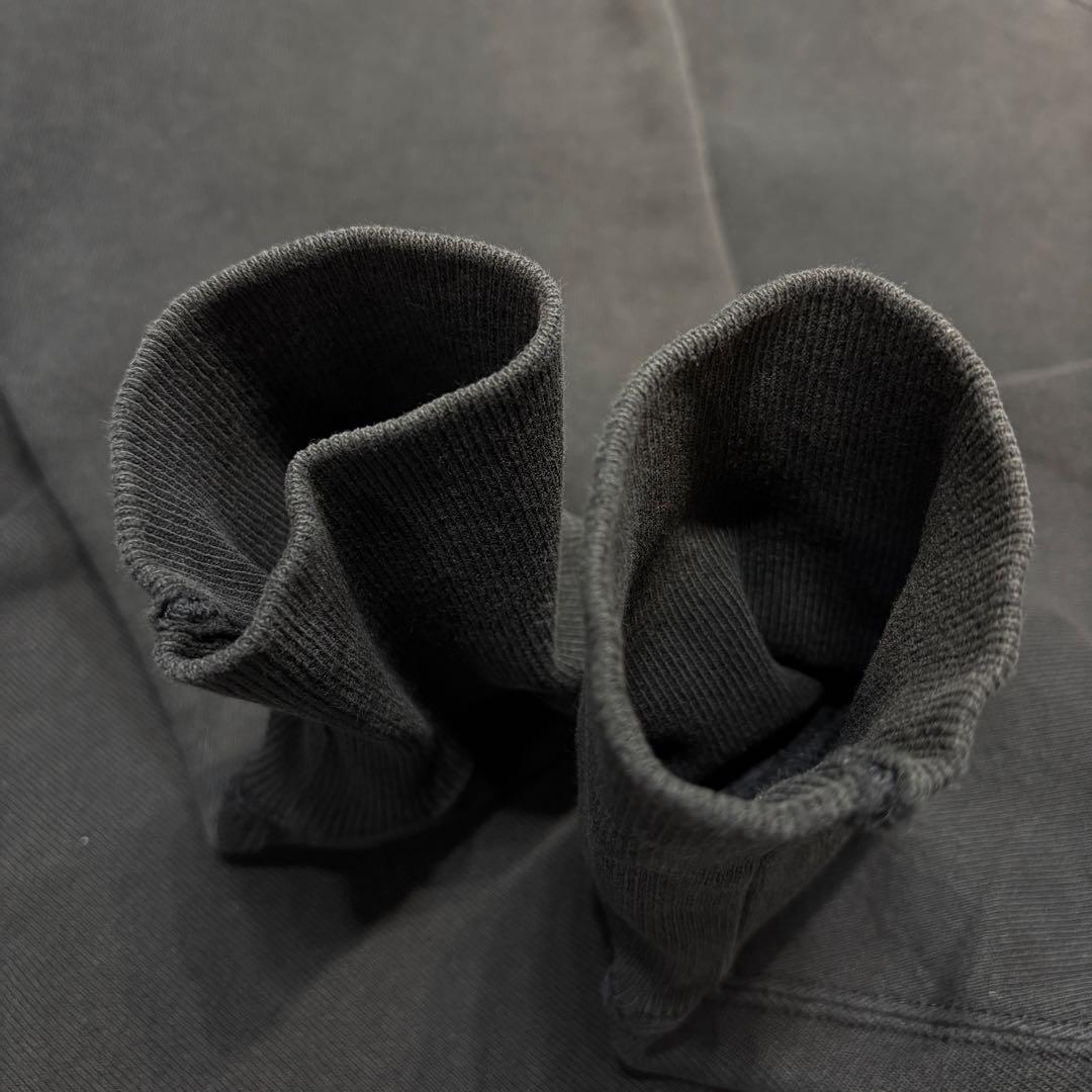 90s 刺繍タグ リバースウィーブ チャンピオン 無地 目無し ブラック 黒 L