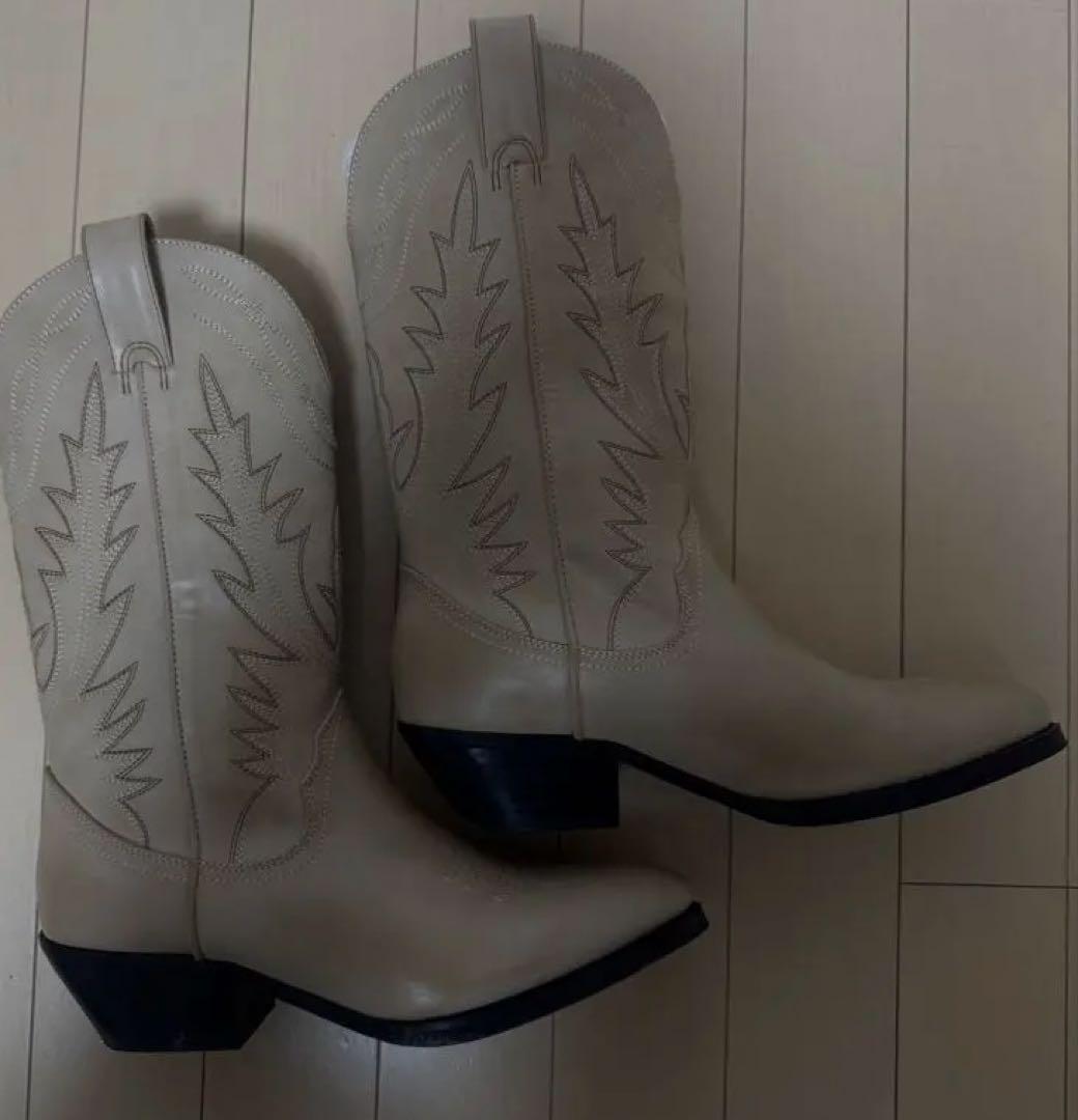 【maa】MOUSSY ウエスタンブーツ　M